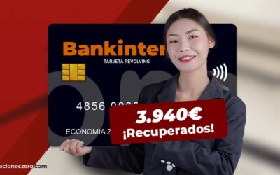 Bankinter anula una tarjeta con TAE 24,90 y es obligada a devolver 3.940,58€