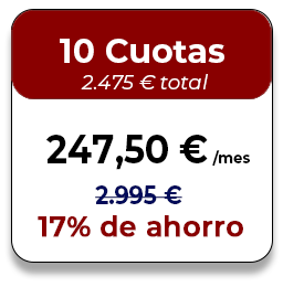 Precio pago 10 cuotas, ley de segunda oportunidad