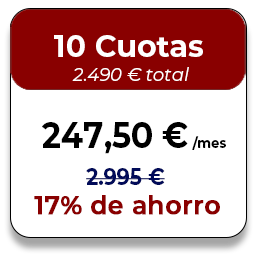 Precio pago 10 cuotas, ley de segunda oportunidad