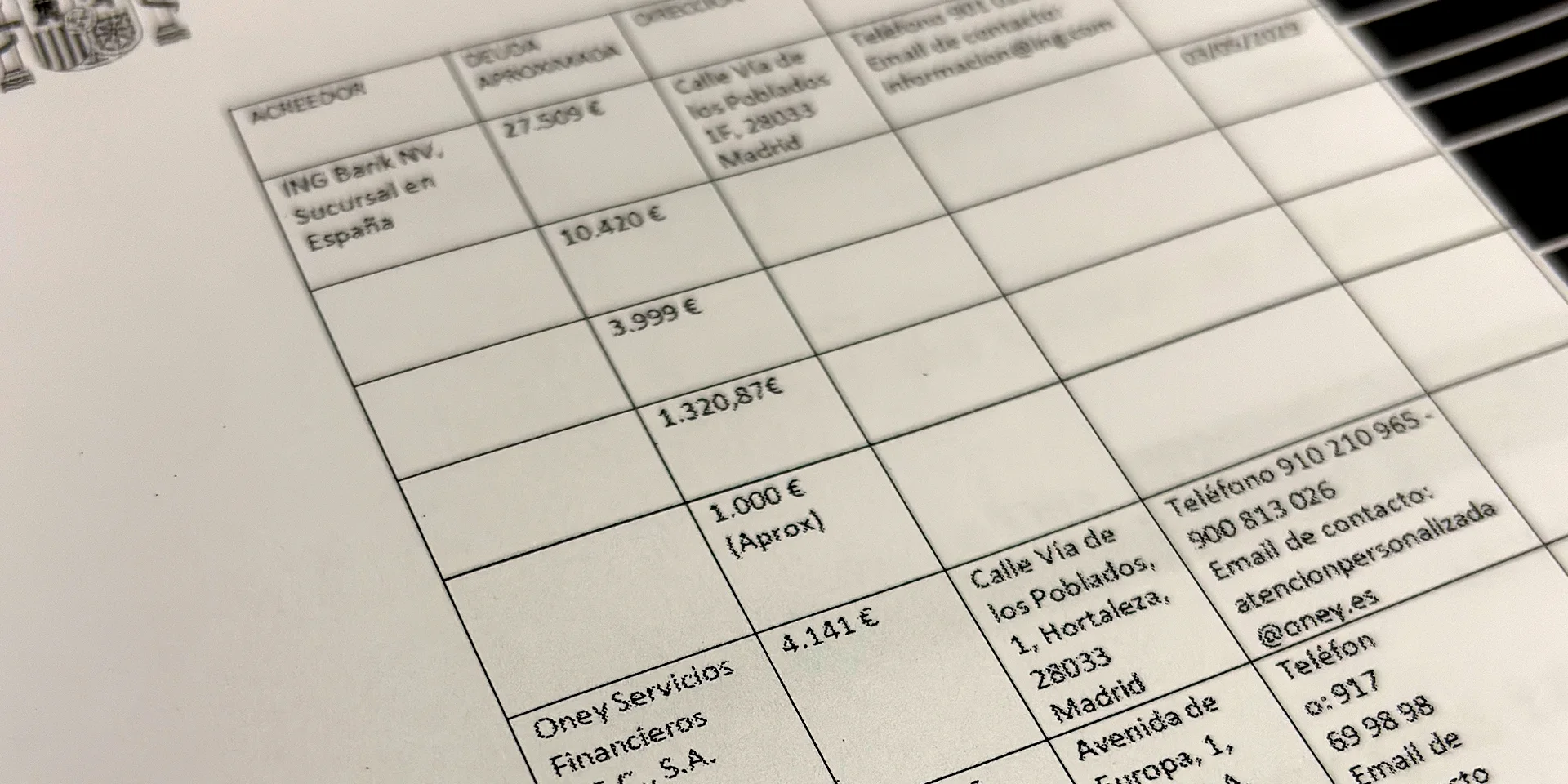 Exonerado de más de 13.000 euros de deuda con la ley de Segunda Oportunidad